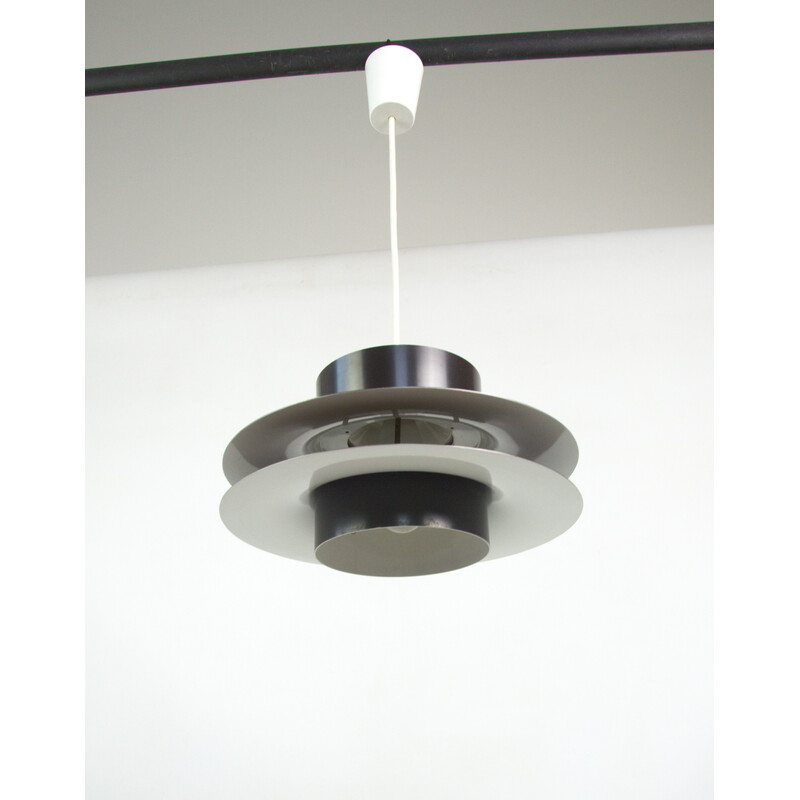 Mid century scandinavian black pendant lamp, 1970s