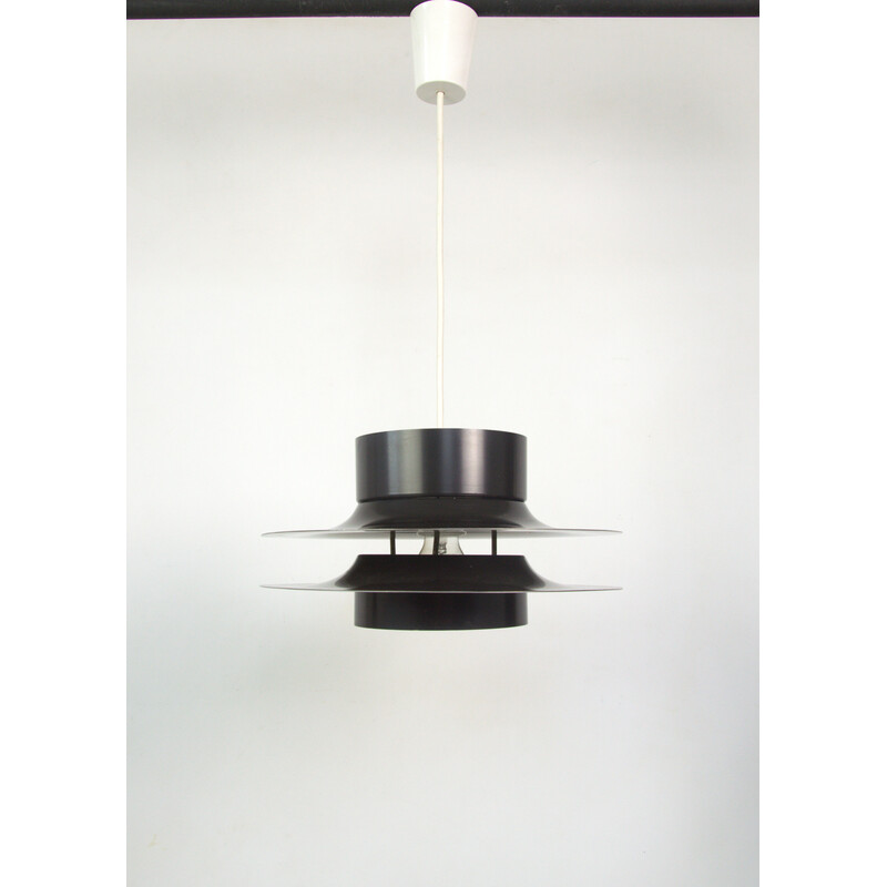 Suspension noire scandinave vintage, 1970