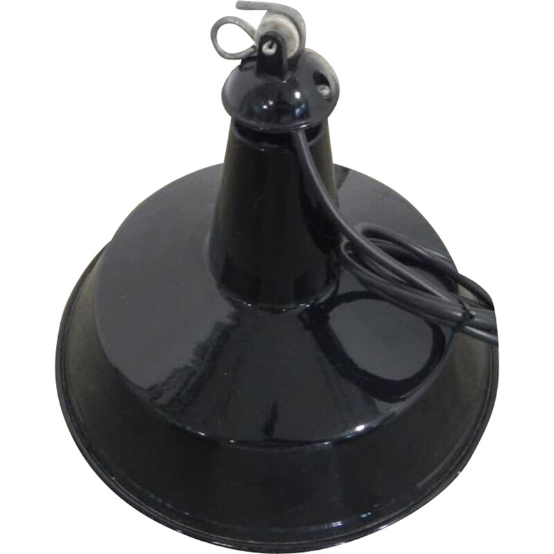 Lámpara de suspensión industrial negra vintage