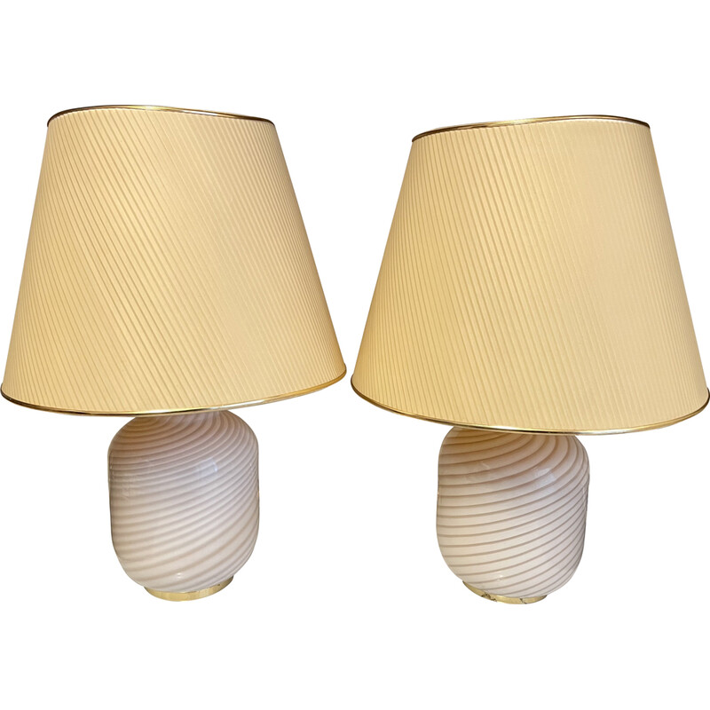 Paire de lampes de table - vetri murano