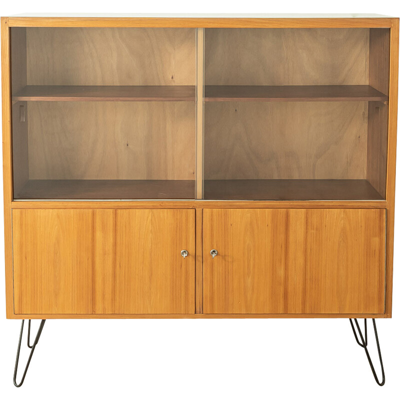 Vintage ashwood display cabinet, 1950s