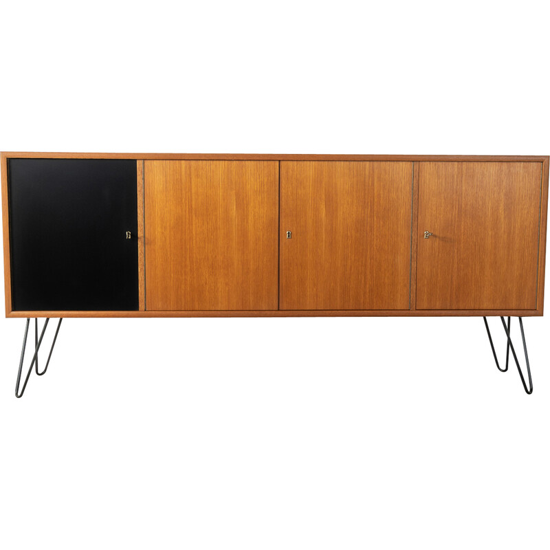 Vintage teak sideboard with four doors by Wk Möbel, 1960s