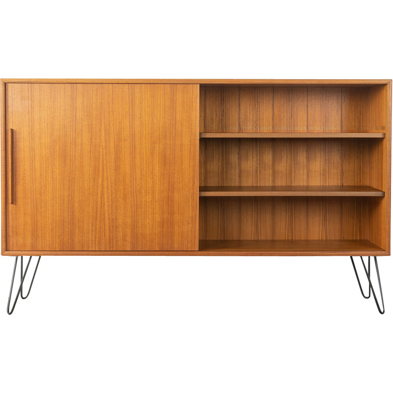 Credenza vintage in teak con anta scorrevole di Wk Möbel, Germania 1960