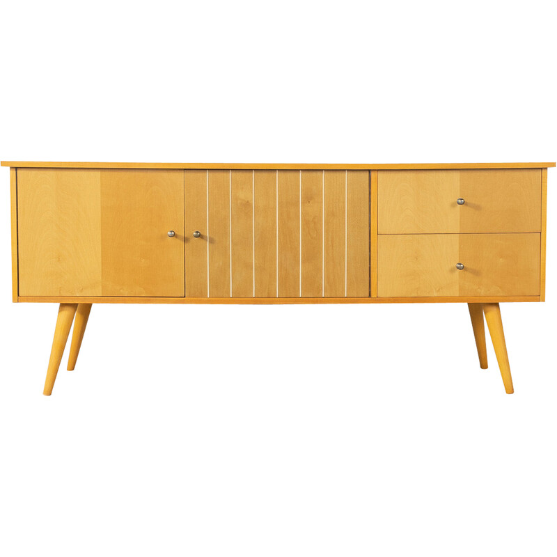 Credenza vintage in betulla a due ante, Germania 1950