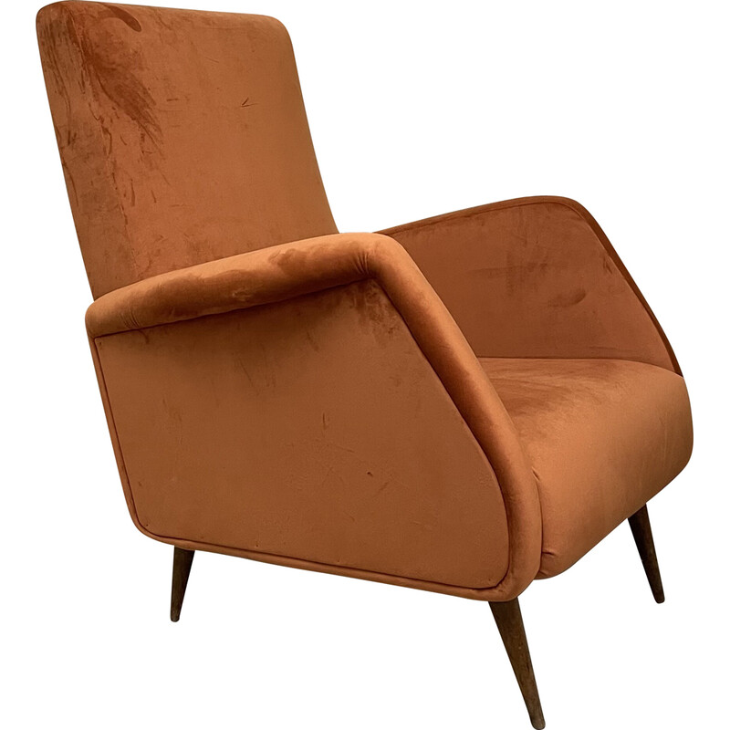 Vintage Italian velvet armchair, 1960