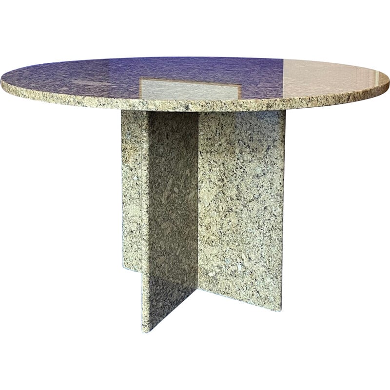 Table vintage en granit rose, 1970