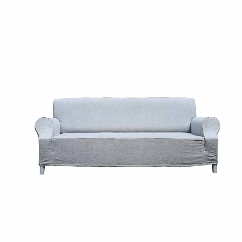 Vintage-Sofa mit grauem Stoffbezug von Philippe Starck