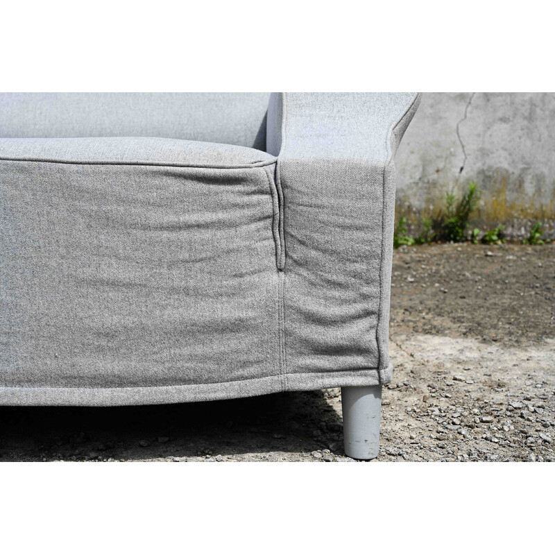 Vintage-Sofa mit grauem Stoffbezug von Philippe Starck