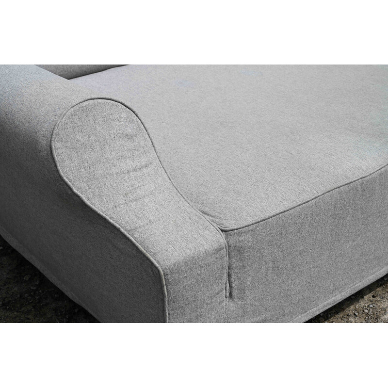 Vintage grey fabric sofa by Philippe Starck