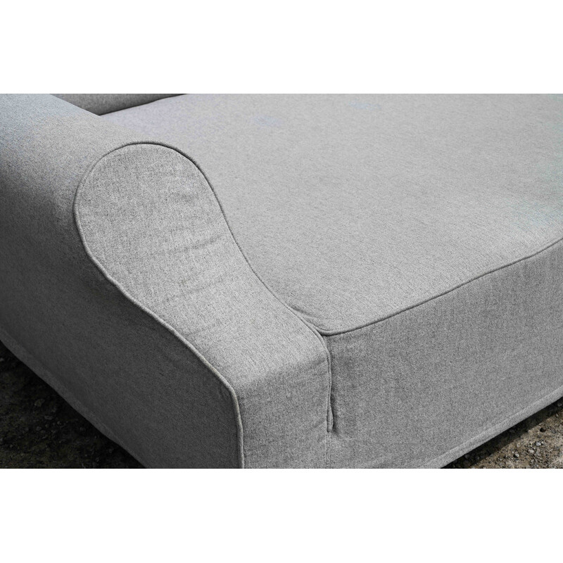 Vintage-Sofa mit grauem Stoffbezug von Philippe Starck