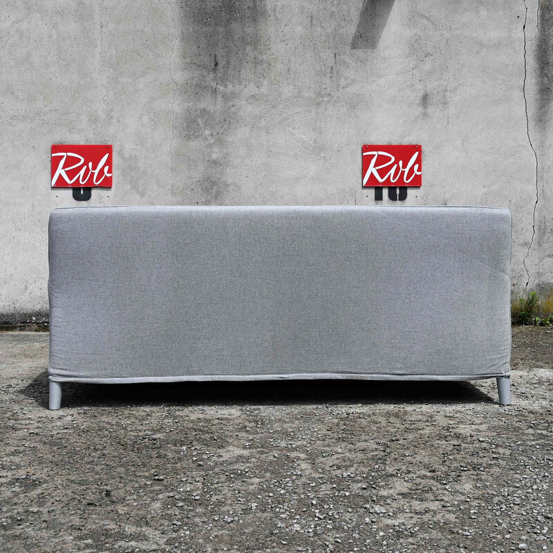 Vintage grey fabric sofa by Philippe Starck