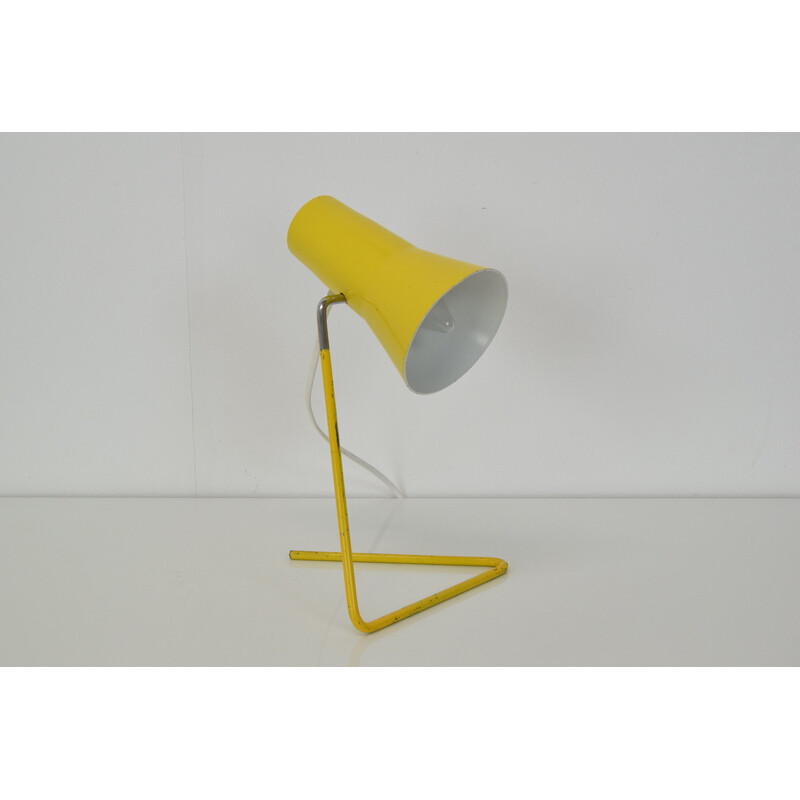 Mid century table lamp with adjustable shade by Josef Hurka for Drupol, 1960's.