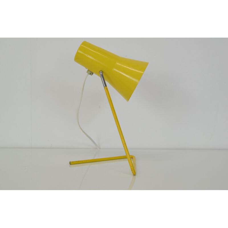 Mid century table lamp with adjustable shade by Josef Hurka for Drupol, 1960's.