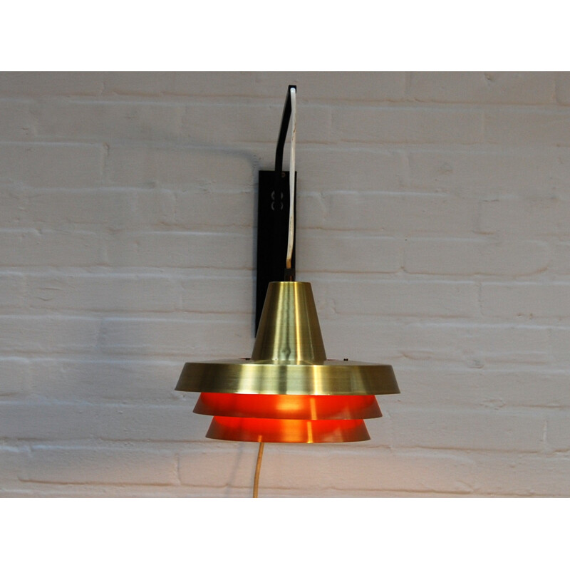 Swedish wall lamp in metal and brass - 1960s