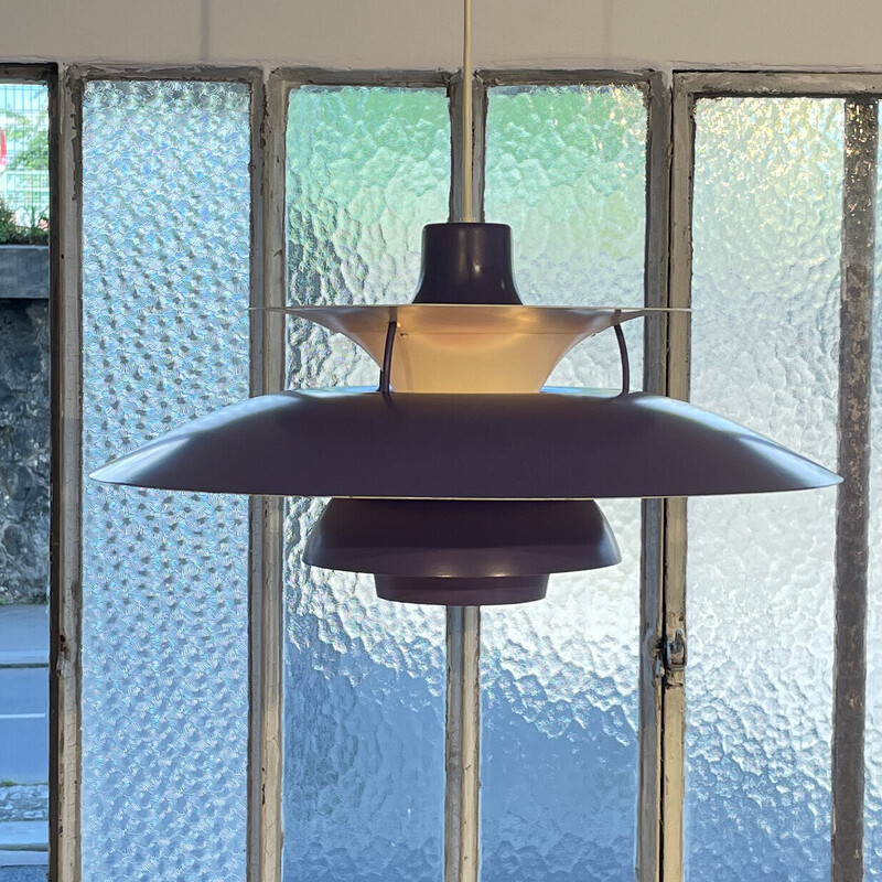 Vintage Ph5 Lilac pendant lamp by Poul Henningsen for Louis Poulsen, 1960s