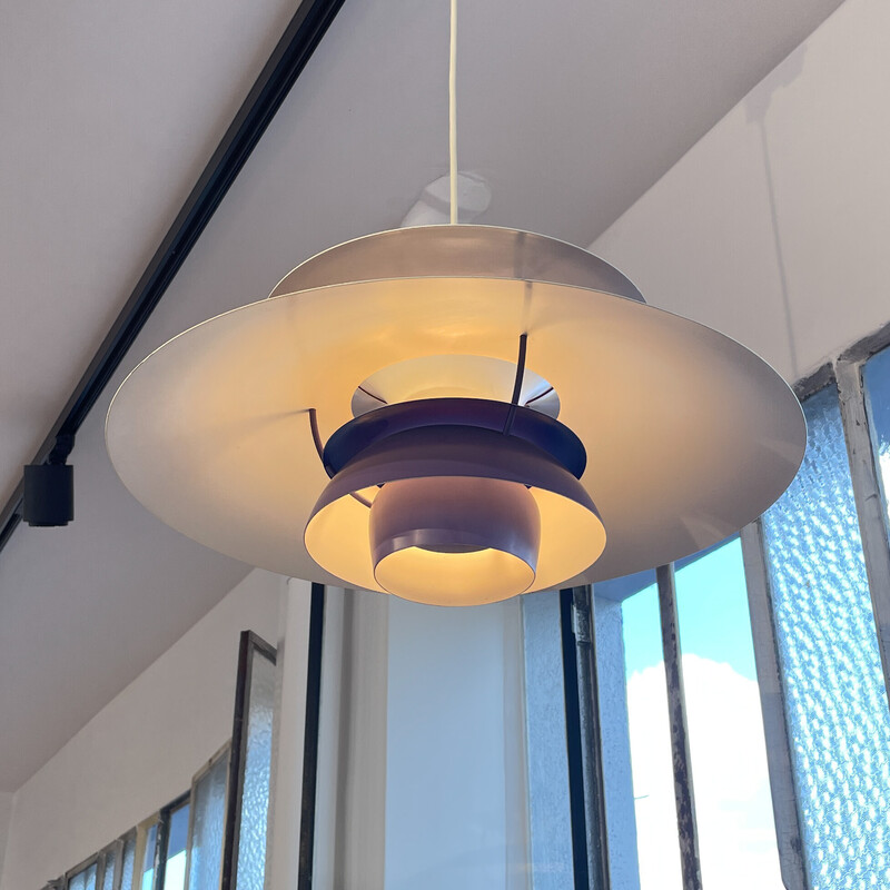 Lampada a sospensione vintage Ph5 Lilac di Poul Henningsen per Louis Poulsen, 1960