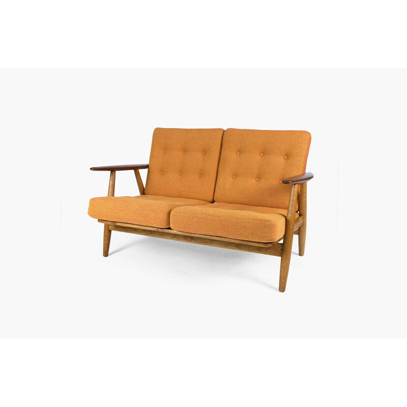 Orange "GE-240" cigar sofa, Hans J. WEGNER - 1950s