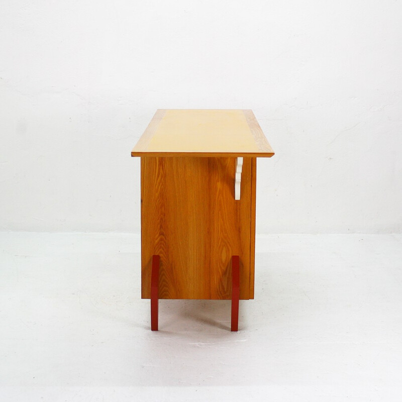 Sideboard in beech and ash wood - 1980s