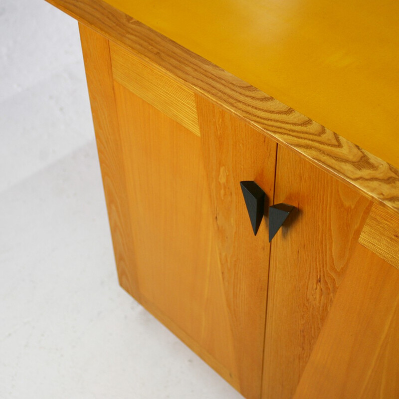 Sideboard in beech and ash wood - 1980s