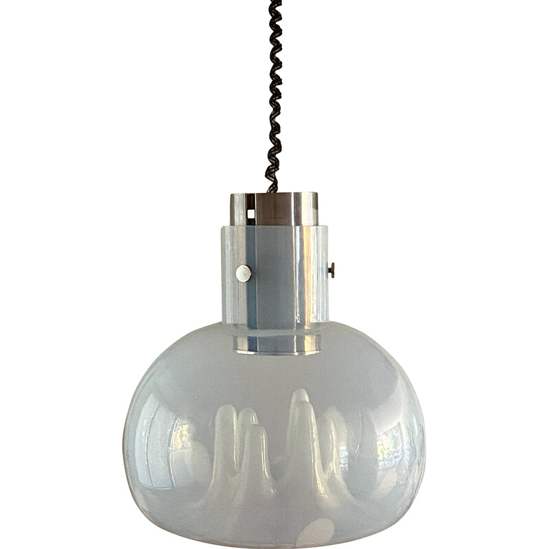 Lámpara colgante vintage de cristal de Murano de Toni Zuccheri para VeArt, Italia años 70