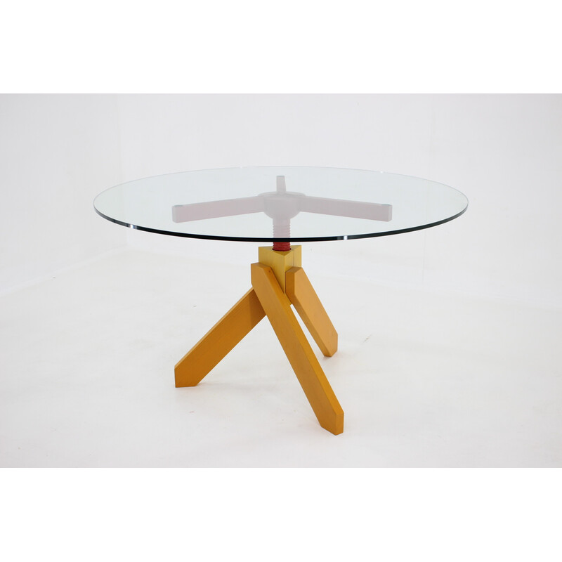 Vintage dining set by Raul Barbieri for Rexite, Italy 1980s