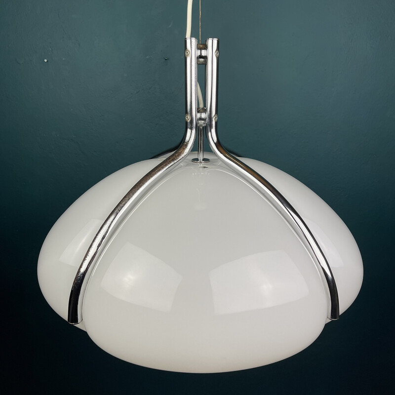 Vintage Quadrofoglio pendant lamp by Luigi Massoni for Guzzini, Italy 1960-1970s