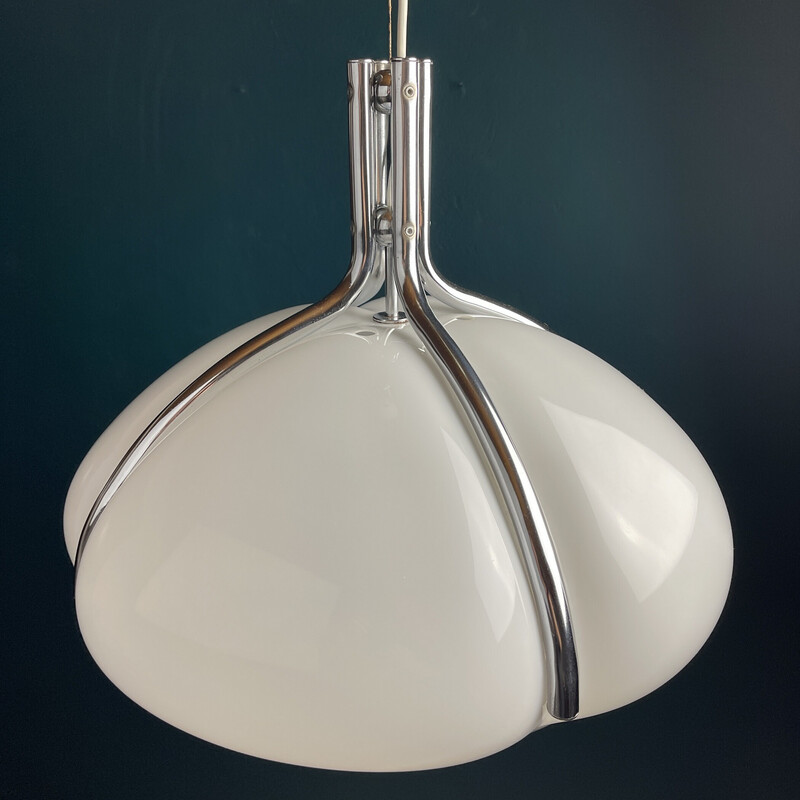 Vintage Quadrofoglio pendant lamp by Luigi Massoni for Guzzini, Italy 1960-1970s