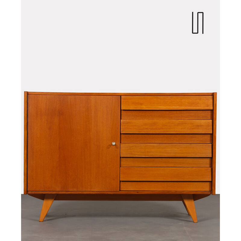 Commode vintage modèle U-458 en chêne par Jiri Jiroutek pour Interier Praha, 1960