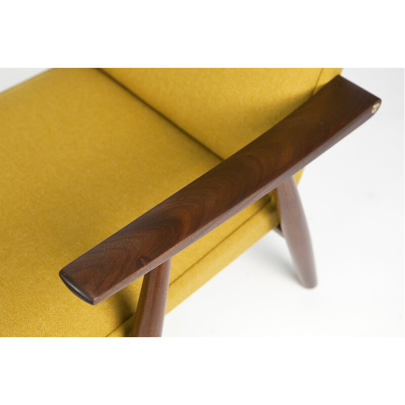 "GE-260" teak armchair with "GE-240" ottoman, Hans WEGNER - 1950s