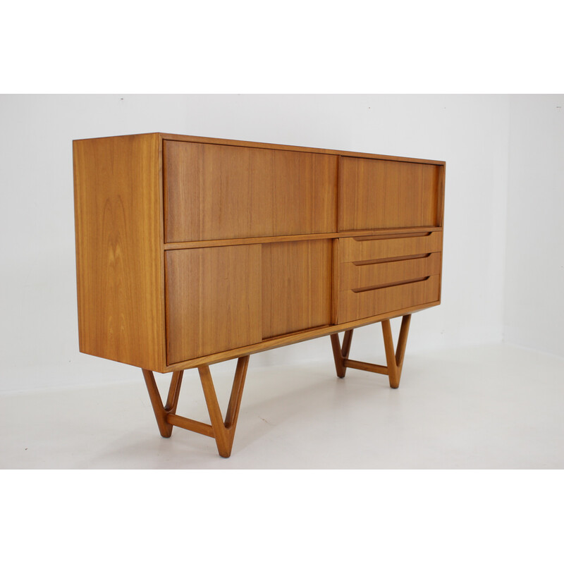 Vintage teak highboard by Kurt Ostervig, Denmark 1960s