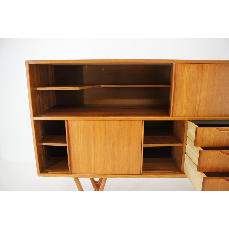 Vintage teak highboard by Kurt Ostervig, Denmark 1960s