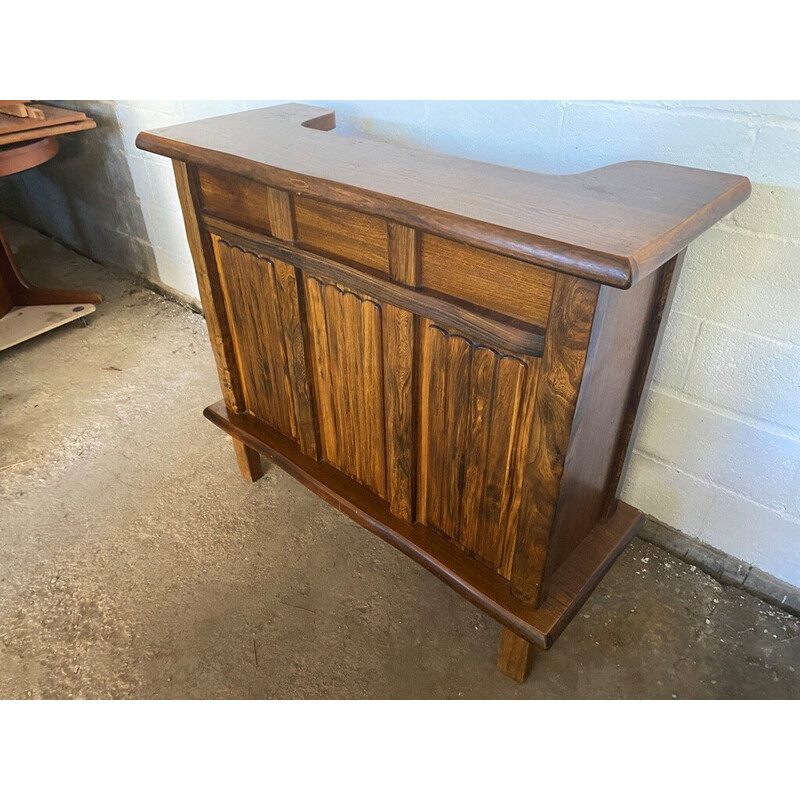 Vintage bar in solid elm by Aranjou, France 1960