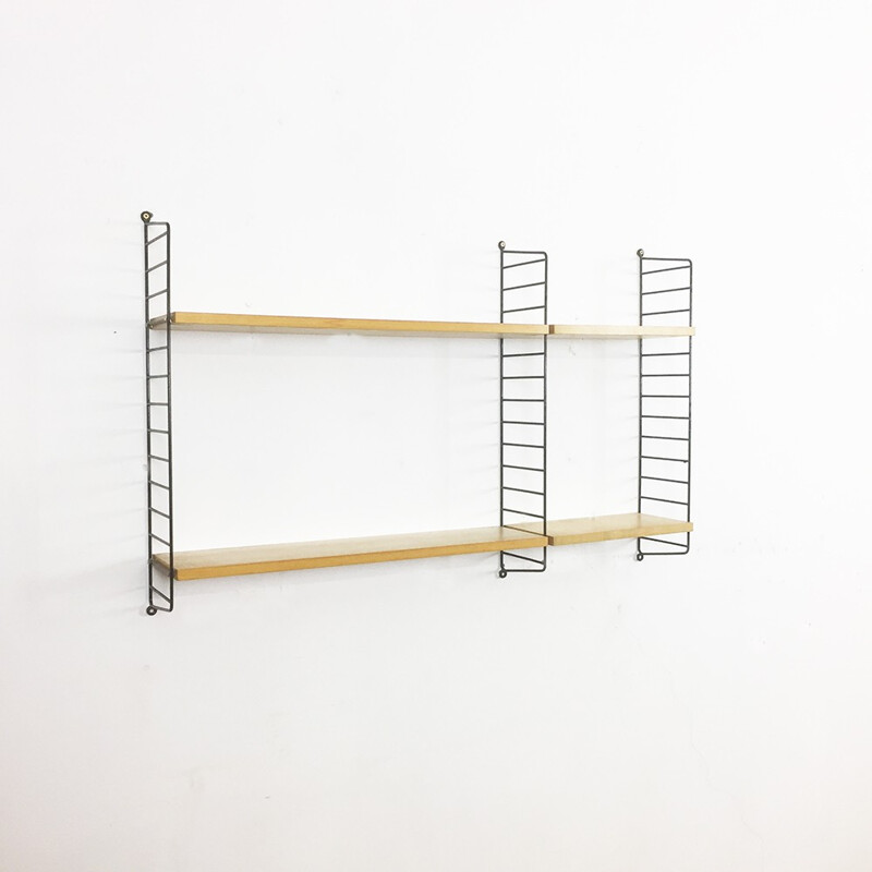 String Furniture ash shelving unit, Nisse STRINNING - 1970s