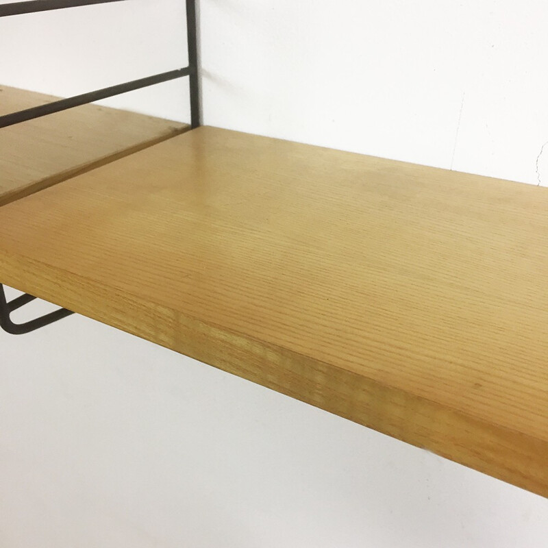 String Furniture ash shelving unit, Nisse STRINNING - 1970s