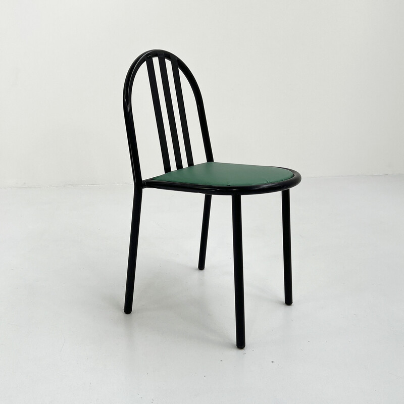 Vintage-Stuhl No.222 mit grüner Sitzfläche von Robert Mallet-Stevens für Pallucco Italia, 1980
