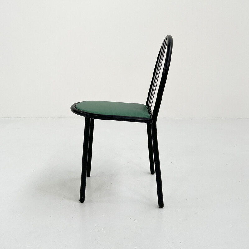 Vintage No.222 chair with green seat by Robert Mallet-Stevens for Pallucco Italia, 1980s