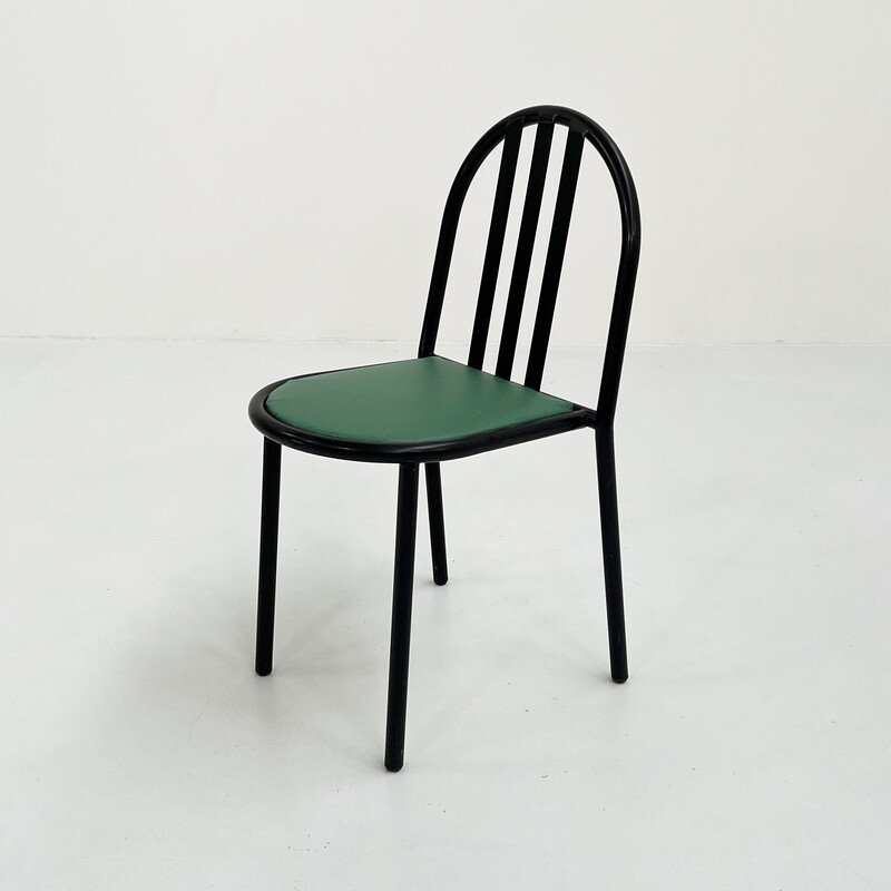 Vintage No.222 chair with green seat by Robert Mallet-Stevens for Pallucco Italia, 1980s