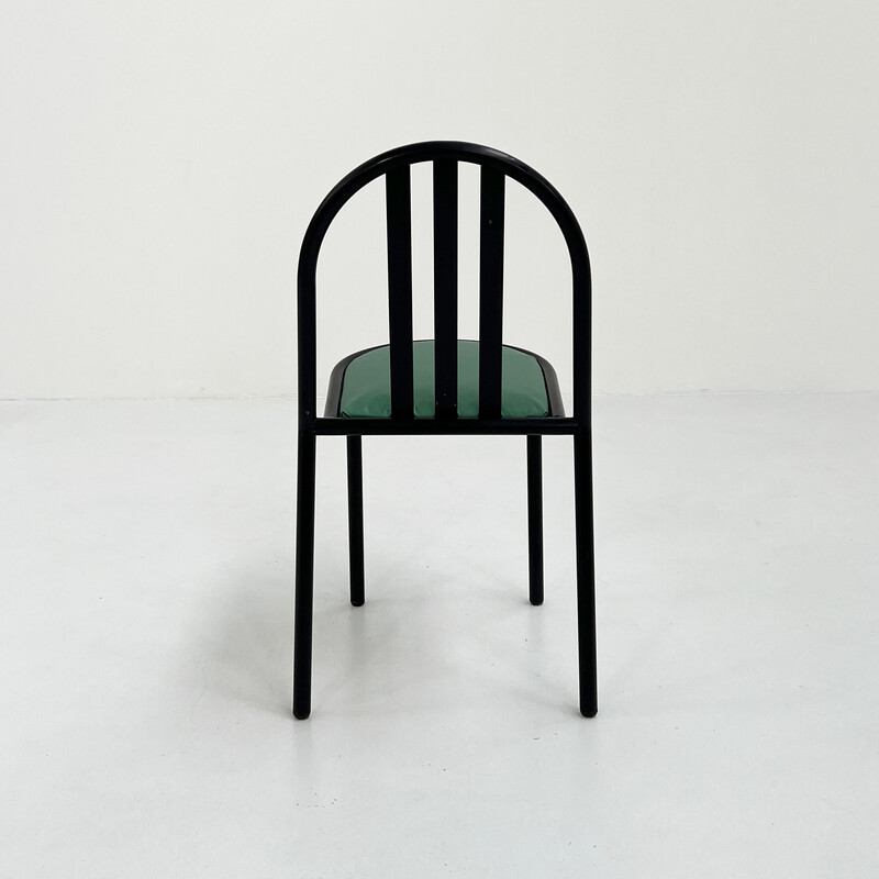 Vintage-Stuhl No.222 mit grüner Sitzfläche von Robert Mallet-Stevens für Pallucco Italia, 1980