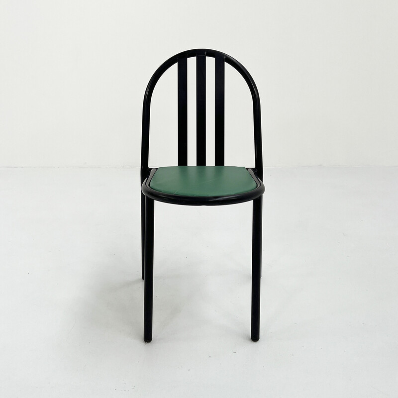 Vintage No.222 chair with green seat by Robert Mallet-Stevens for Pallucco Italia, 1980s