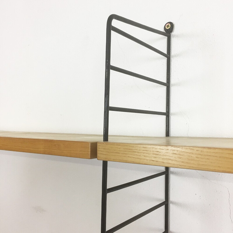 String Furniture ash shelving unit, Nisse STRINNING - 1970s