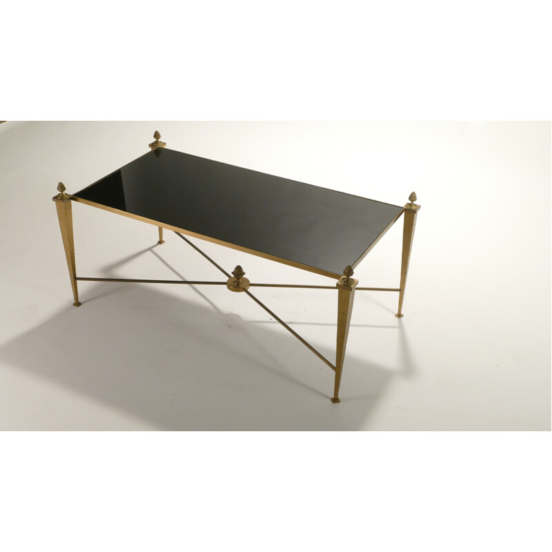 Maison Ramsay coffee table in golden iron - 1960s
