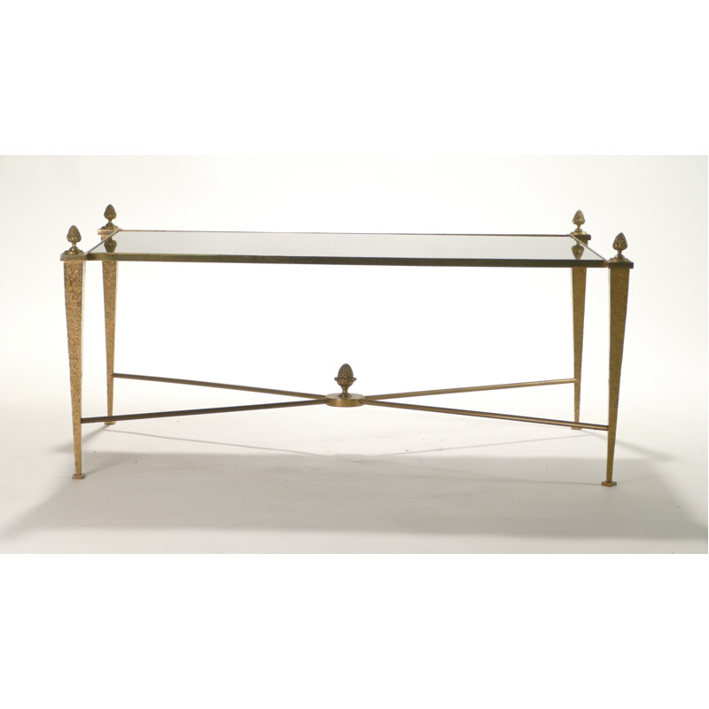 Maison Ramsay coffee table in golden iron - 1960s