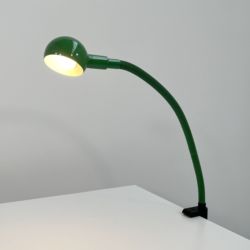 Lámpara de escritorio verde Hebi de Isao Hosoe para Valenti, 1970