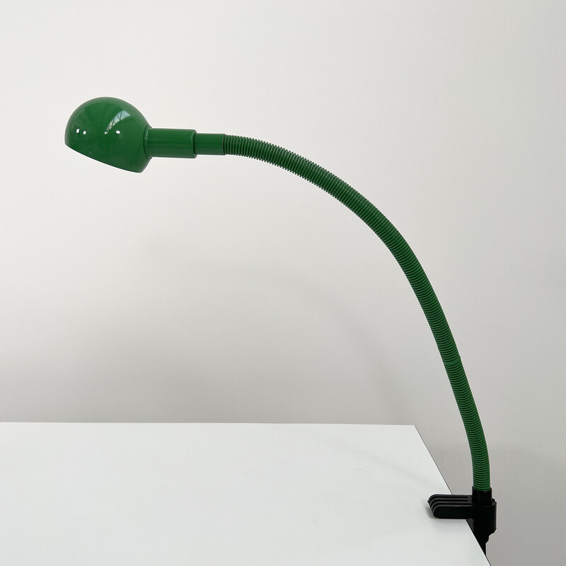 Vintage green Hebi desk lamp by Isao Hosoe for Valenti, 1970s