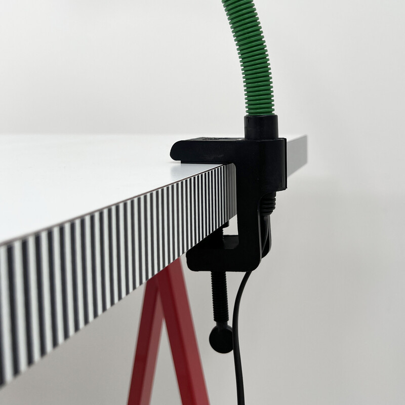 Lampe de bureau vintage Hebi verte par Isao Hosoe pour Valenti, 1970