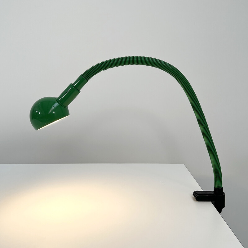 Lampe de bureau vintage Hebi verte par Isao Hosoe pour Valenti, 1970