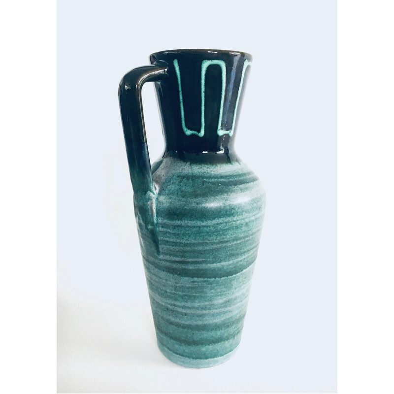 Par de vasos de cerâmica de estúdio de meados do século por Scheurich, Alemanha Ocidental nos anos 60