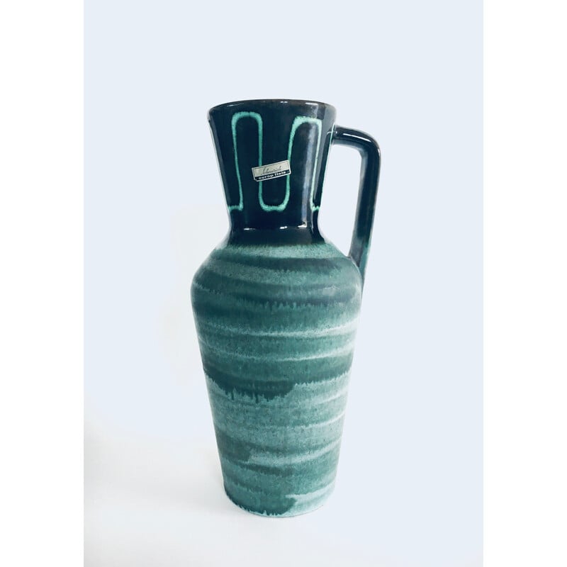 Par de vasos de cerâmica de estúdio de meados do século por Scheurich, Alemanha Ocidental nos anos 60