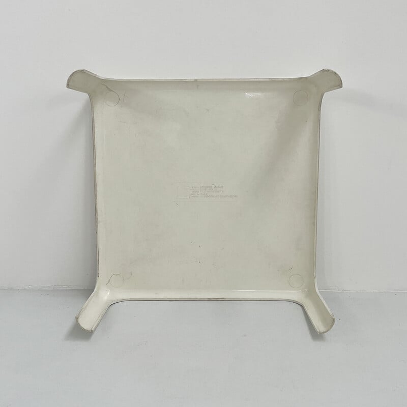 Table basse Demetrio 70 blanche vintage par Vico Magistretti pour Artemide, 1960