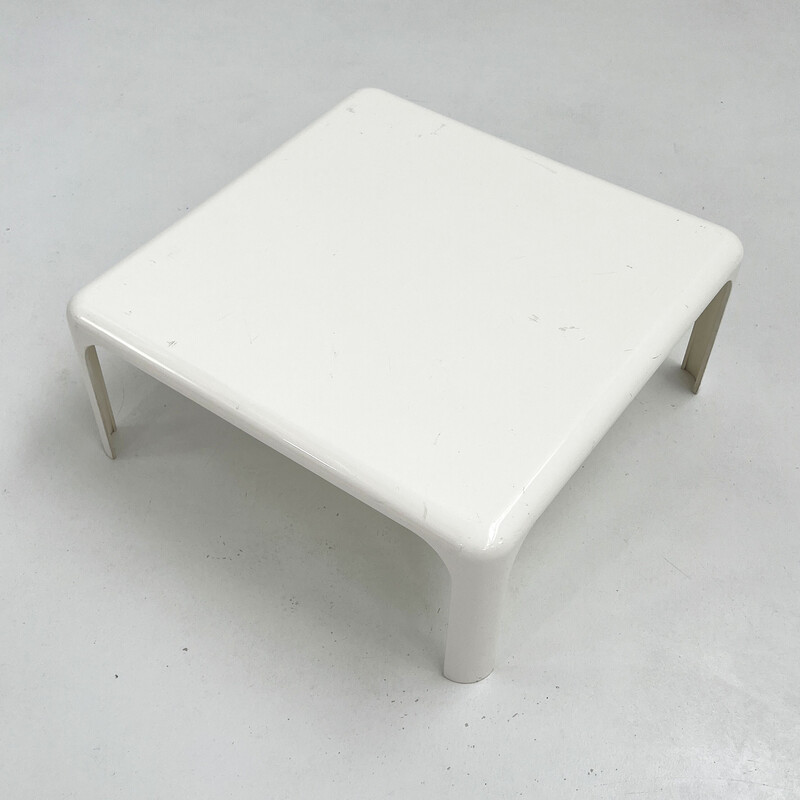 Vintage white Demetrio 70 coffee table by Vico Magistretti for Artemide, 1960s